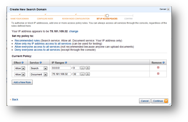 Configuring access policies