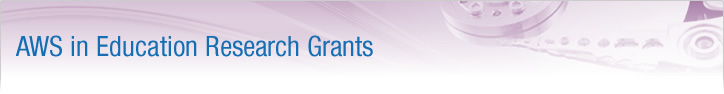 AWS in Education Research Grants AWS in Education Research Grants