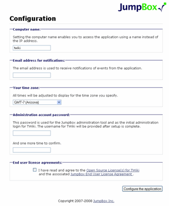 Jumpbox Config Page for Twiki