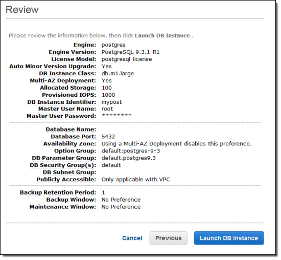 amazon aws postgresql importr