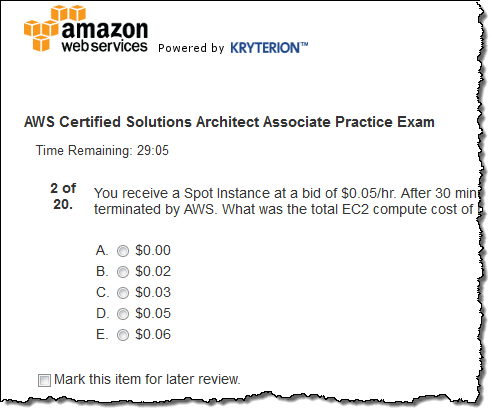 AWS-Solutions-Associate Online Test