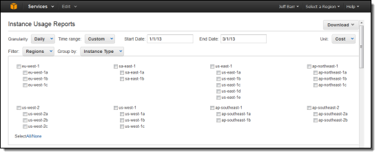 How do I search for instance types anymore? - Platform Usage