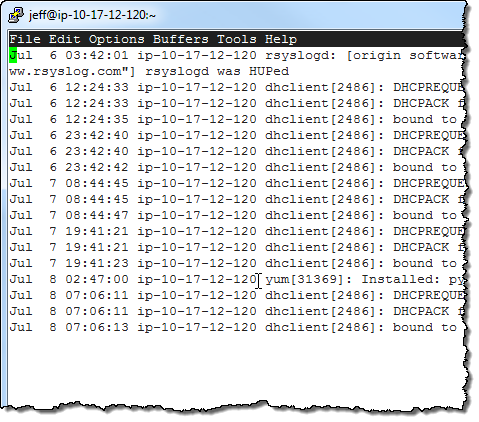 Project monitoring log