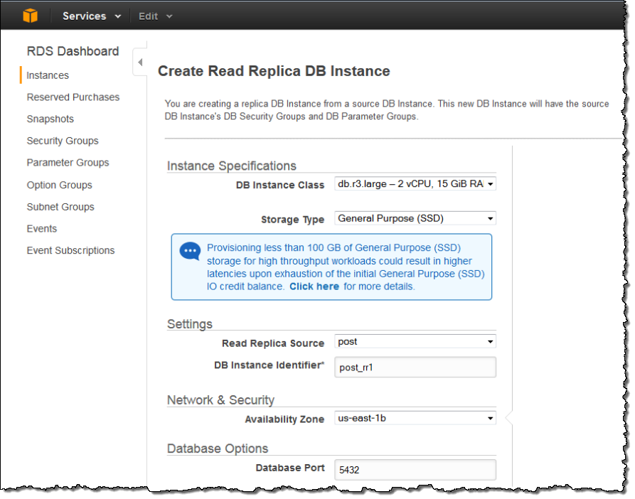 aws rds postgres version