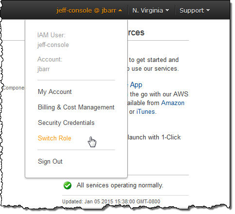 Console aws amazon console home