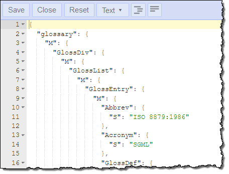 aws json editor