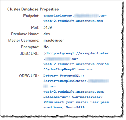 amazon redshift jdbc driver connection