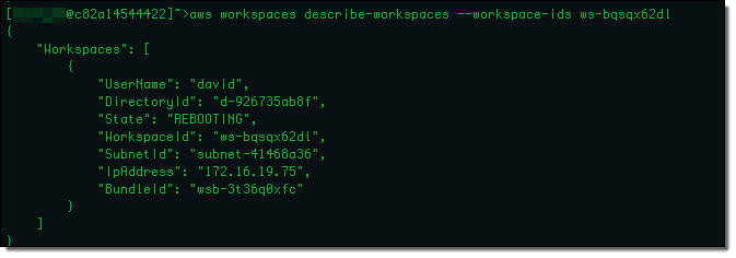 aws workspaces cli