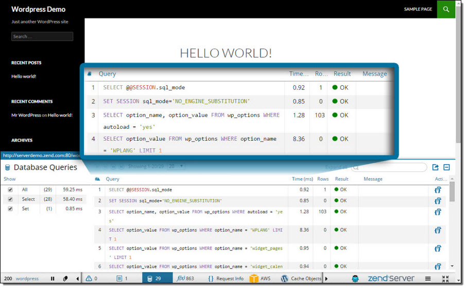 zend example simple