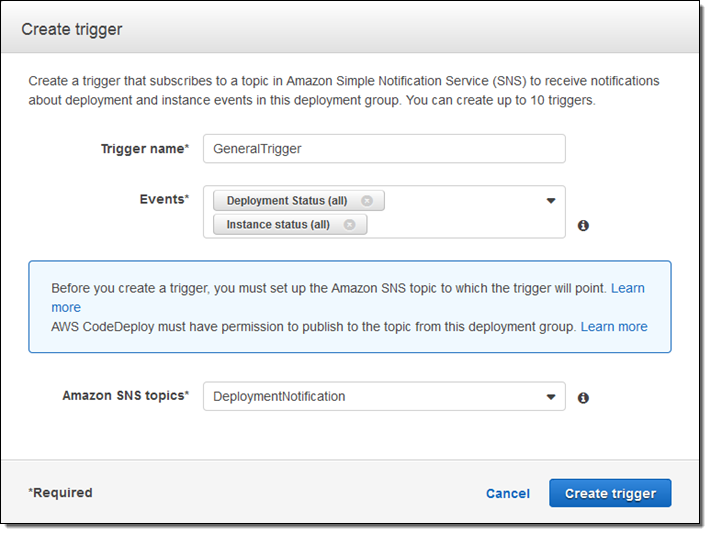 how to change aws email server notification settings