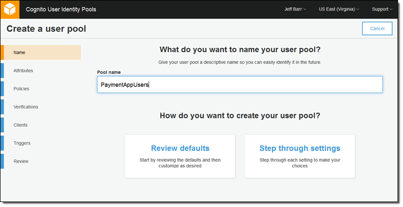 New Amazon Cognito 向け User Pools Amazon Web Services ブログ