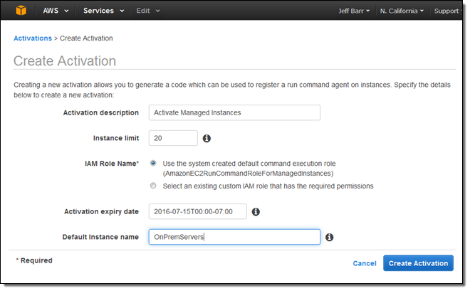 install vspace server aws