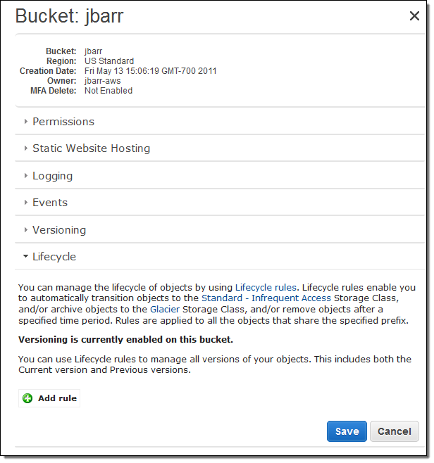 S3 Lifecycle Management Update Support for Multipart Uploads and