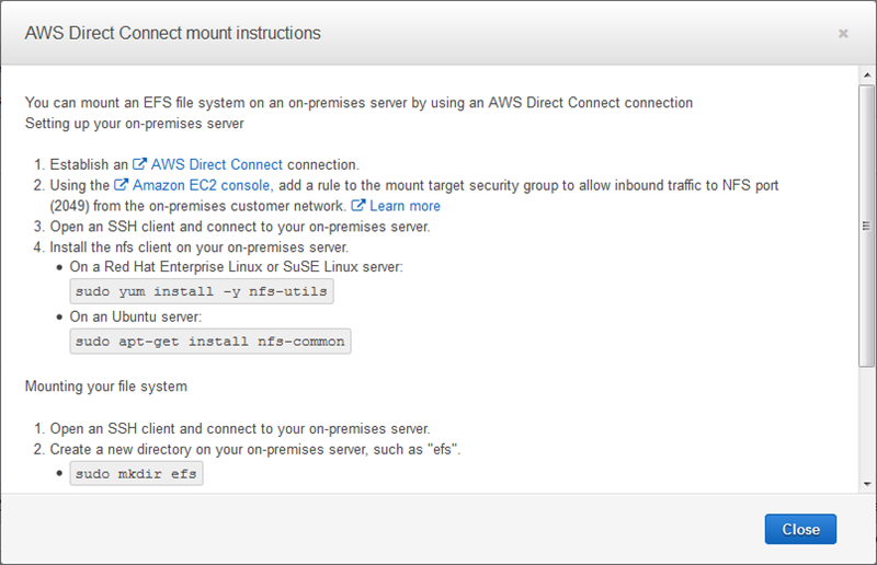 use .efs file in advanced get?