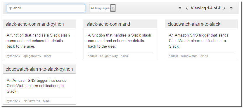 slack amazon web services