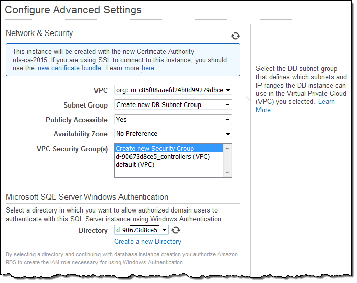 Amazon RDS for SQL Server – Support for Windows Authentication