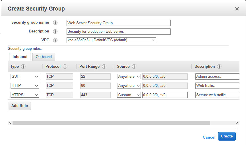 New Descriptions for Security Group Rules AWS News Blog