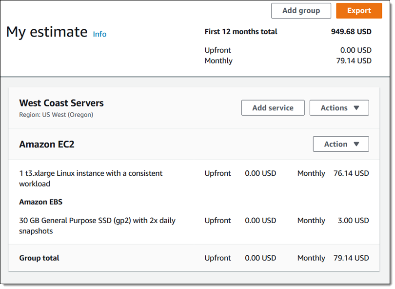 AWS Calculator