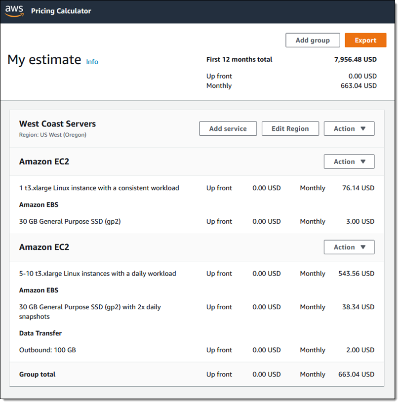 AWS Calculator 