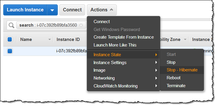 hibernate aws rds