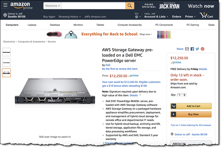 最新情報 Aws Storage Gateway ハードウェアアプライアンス Amazon Web Services ブログ