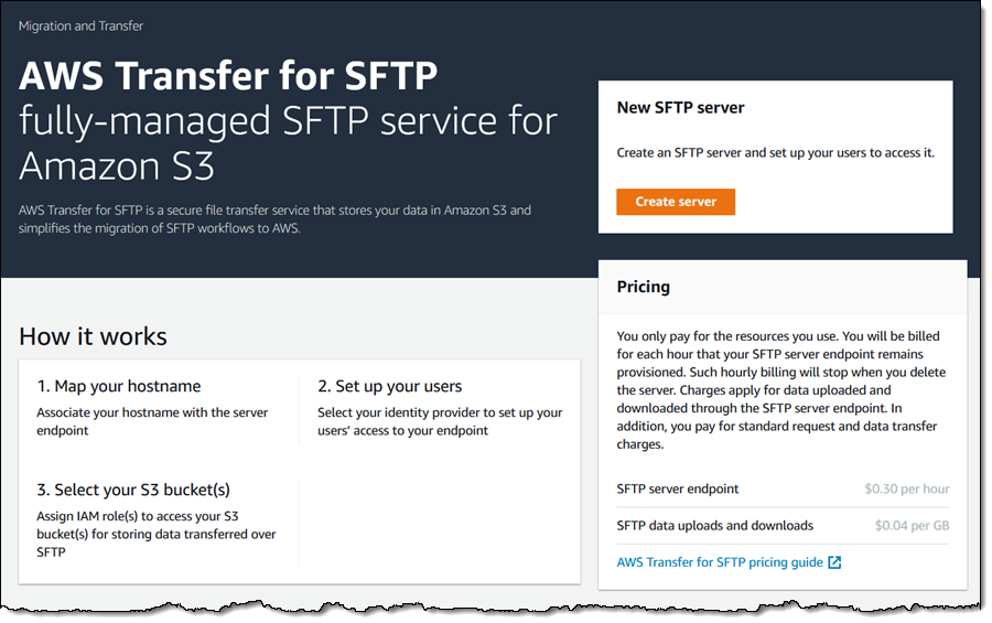 amazon aws ftp server