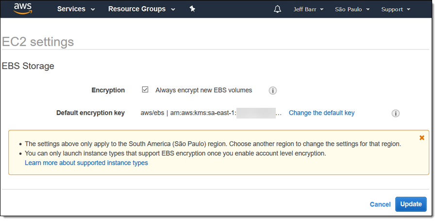 ebs default encryption