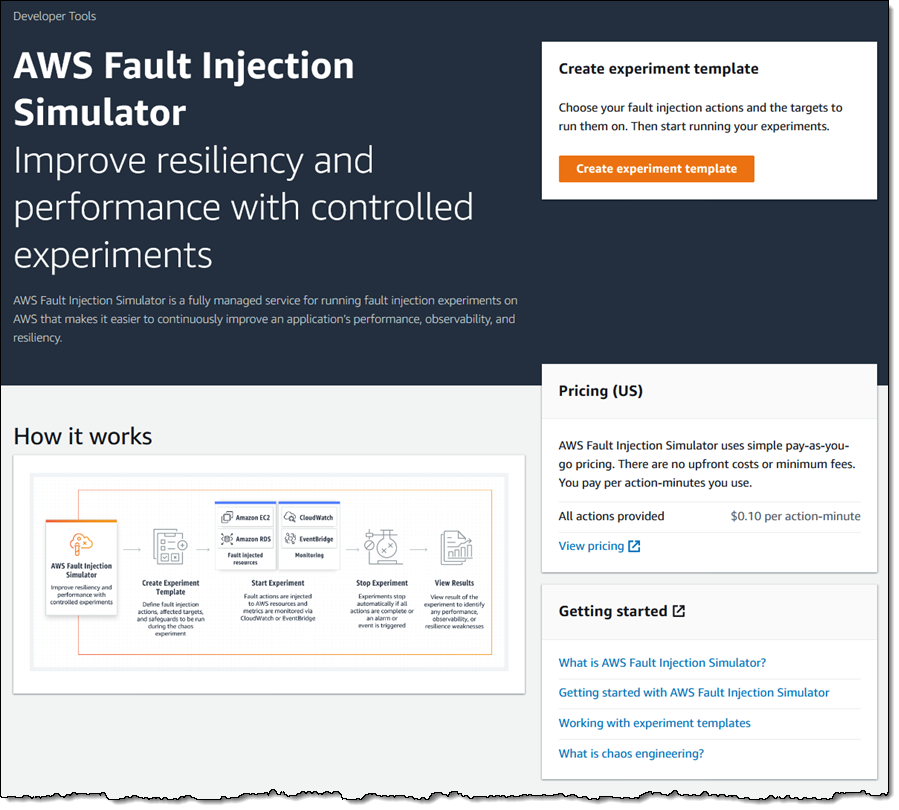 AWS Fault Injection Simulator – 管理された実験を使用して復旧力の