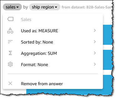 Detailed information on the use of the sales field.